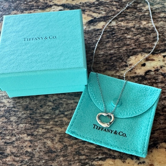 Tiffany & Co. Jewelry - Tiffany & Co. Silver Open Heart Necklace